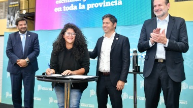 Kicillof suscribió un convenio para realizar obras de infraestructura en Bahía Blanca