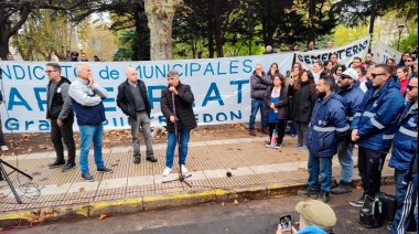Protesta de trabajadores municipales en Mar del Plata