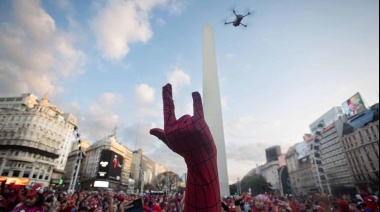 Récord superado: más de mil Spiderman se reunieron en el Obelisco